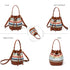 Bohemia Drawstring Bag With Leather Strap - Colorful